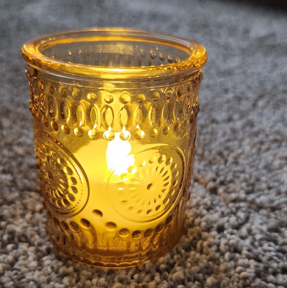 30 Gold Glass Candle Votive Holders
